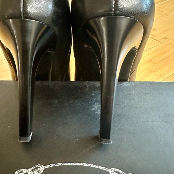 Leather high heel booties with warm lining size 39 - Picture 8 of 9